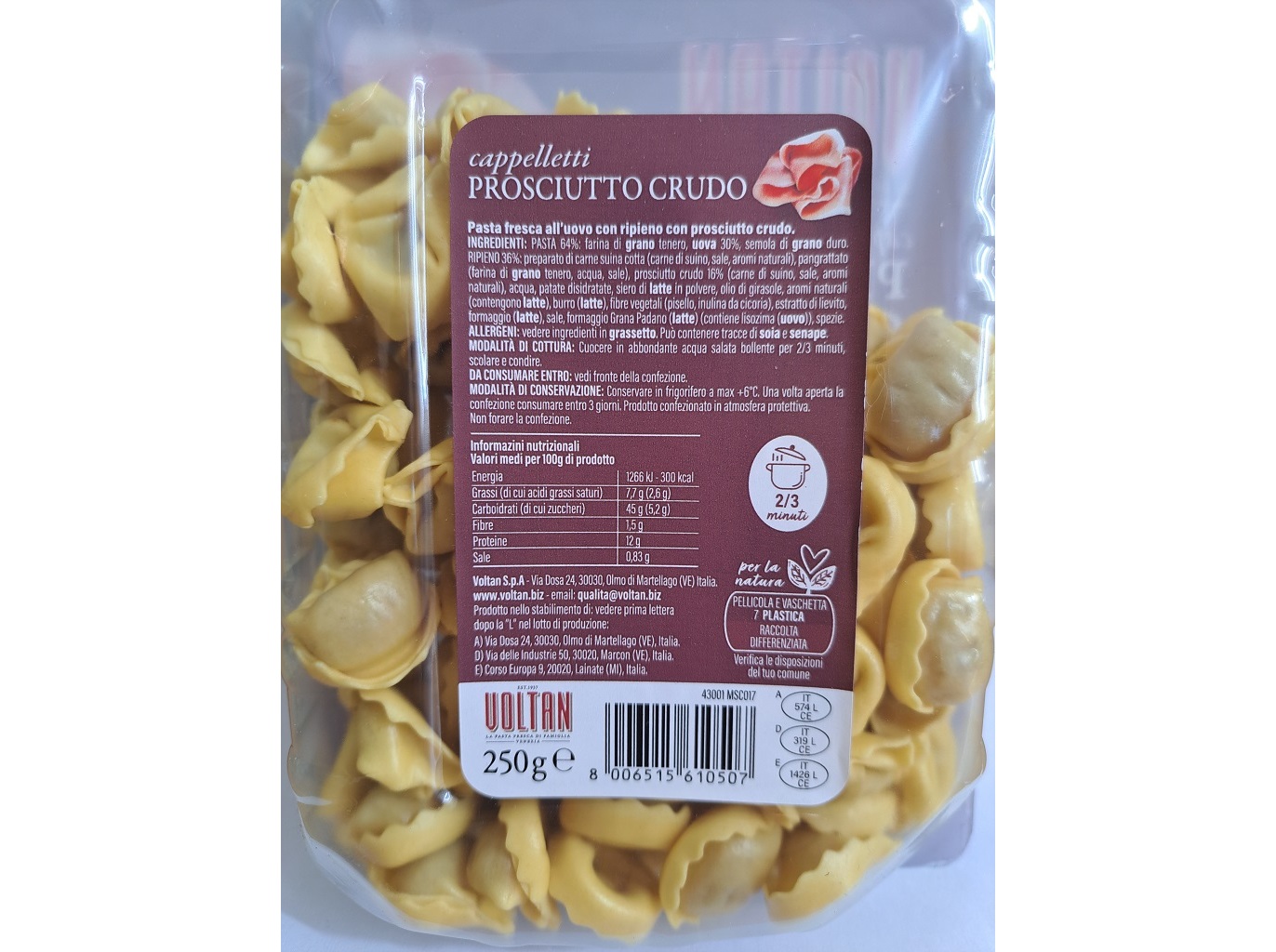 CAPPELLETTI VOLTAN PRESUNTO 250G