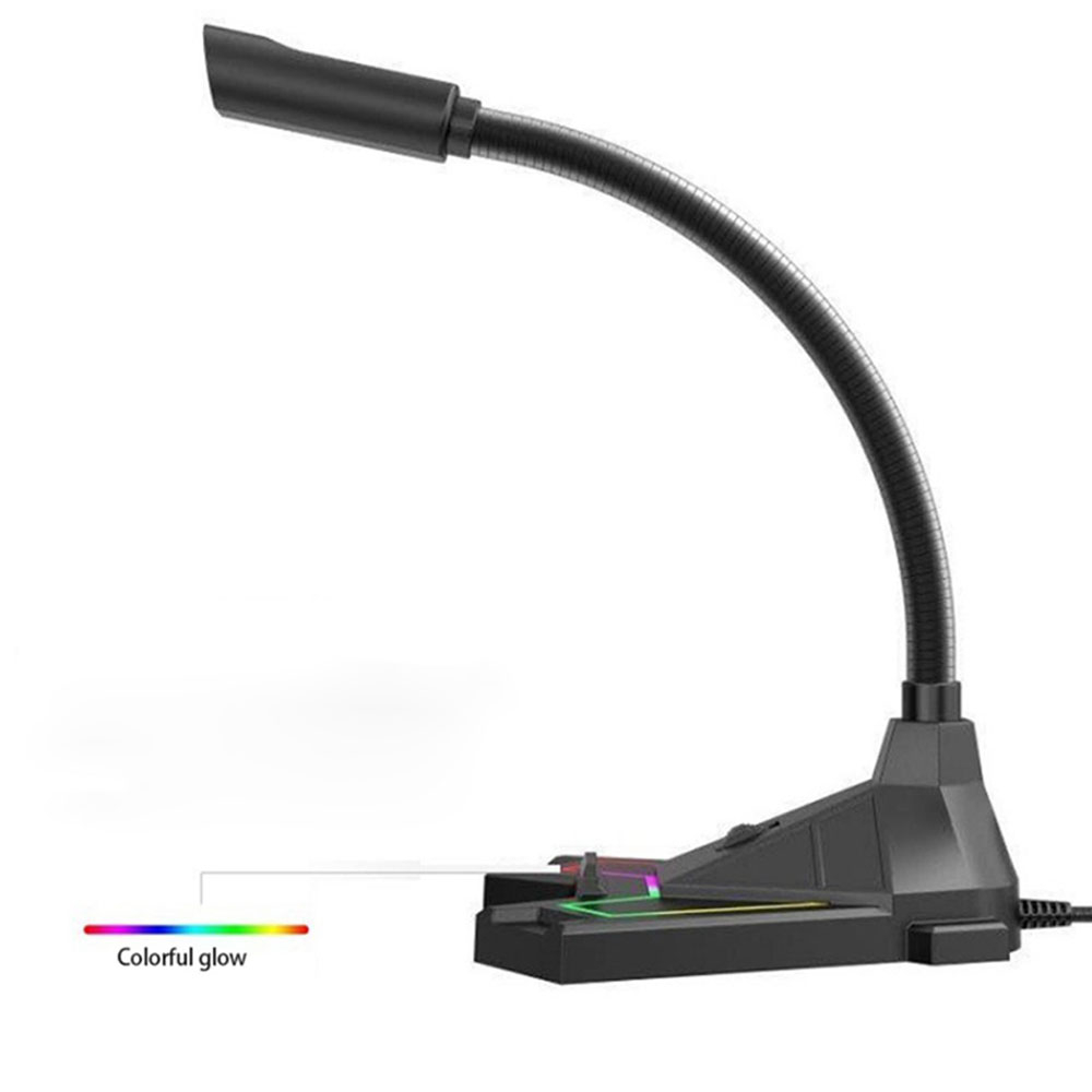 (1.5m) USB Gaming Mikrofon für PC / PS5 / PS4 mit RGB Beleuchtung - Schwarz