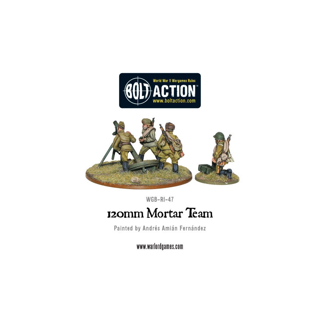 Bolt Action - Soviet Army 120mm heavy mortar team