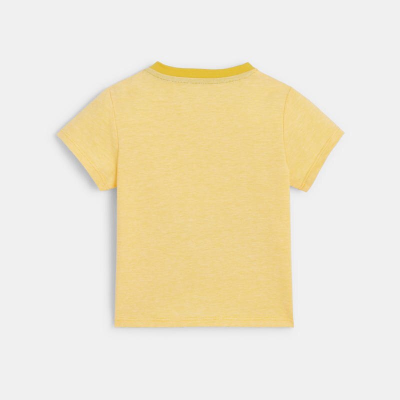 T-shirt maille chinée crocodiles jaune bébé garçon Jaune