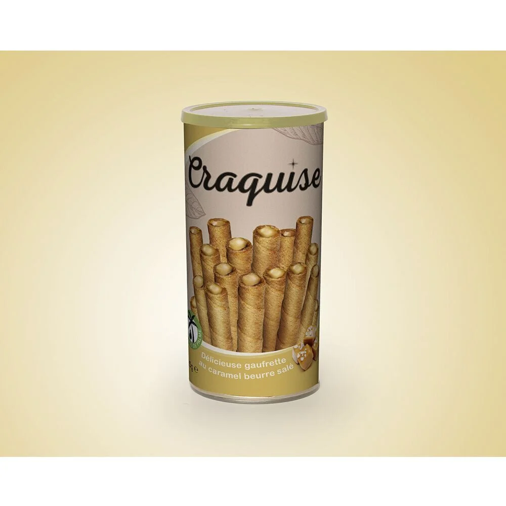 Gaufrette caramel beurre salé Craquise sans huile de palme 135gr
