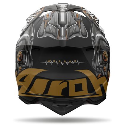 Casque cross Airoh WRAAAP - CYBORG 2025 - Noir / Jaune
