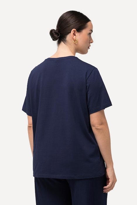 T-Shirt, Wellenmotiv, Regular, Rundhals, Halbarm