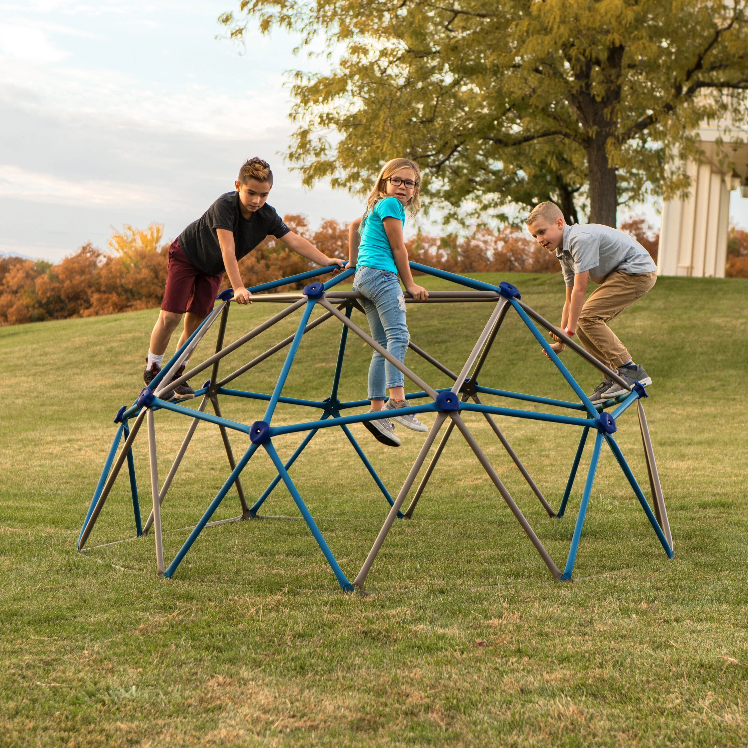 Klettergerüst GEODOME Metall (Größe: 274x137cm)