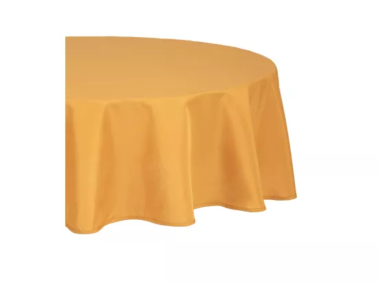 Nappe ronde anti-tache Jaune Ocre D 180 cm