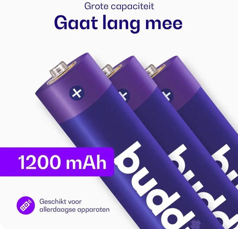 Batterijen - AAA - Oplaadbaar - 1.200 mAh - 24-Pack