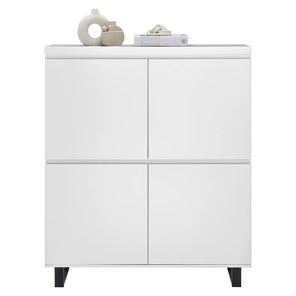 Highboard Austin schwarz,weiss