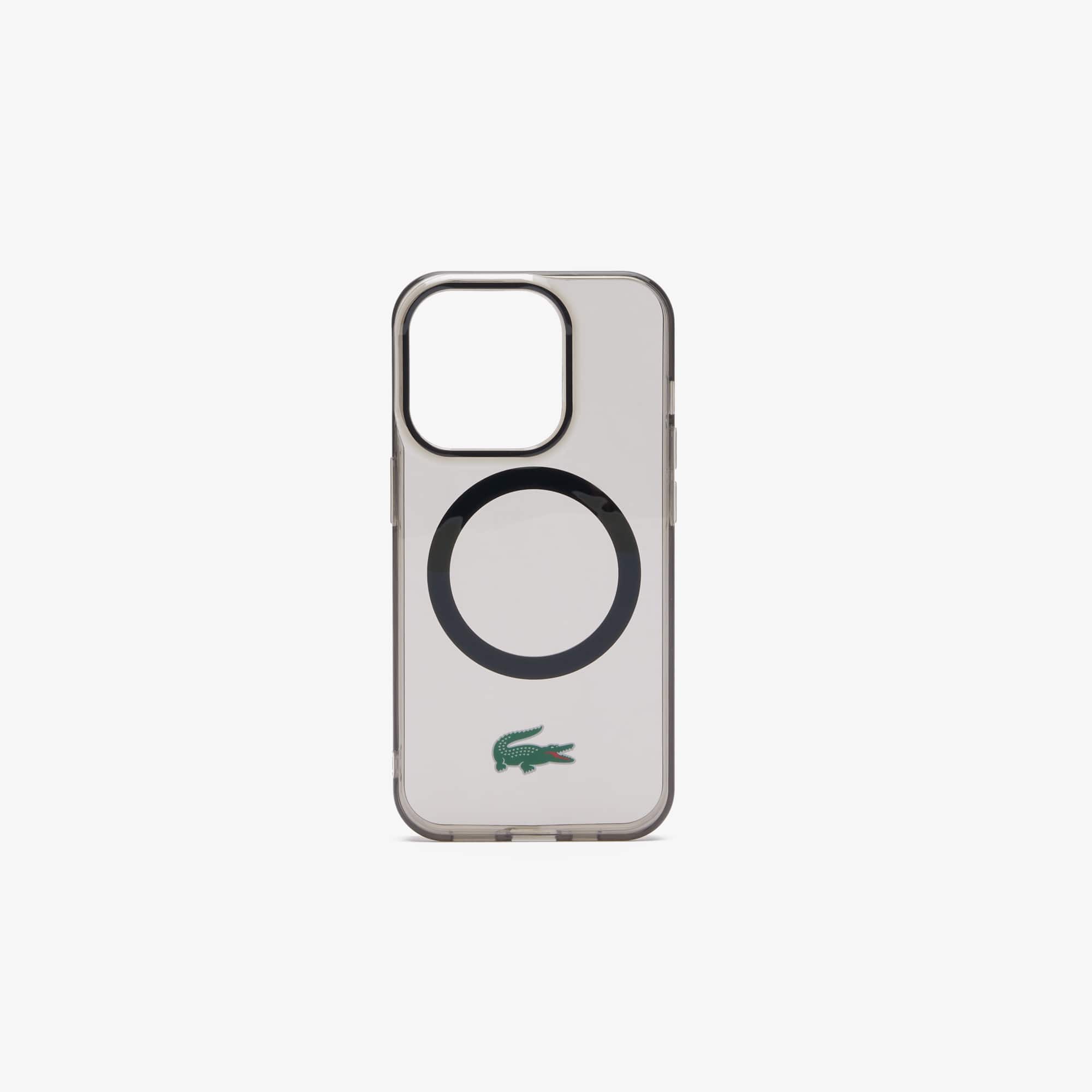Coque iPhone 15 Pro avec crocodile signature Coques iPhone - Noir - Lacoste - Unisex