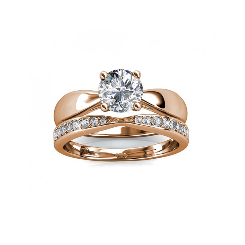 Bague Prestige - Or Rosé et Cristal