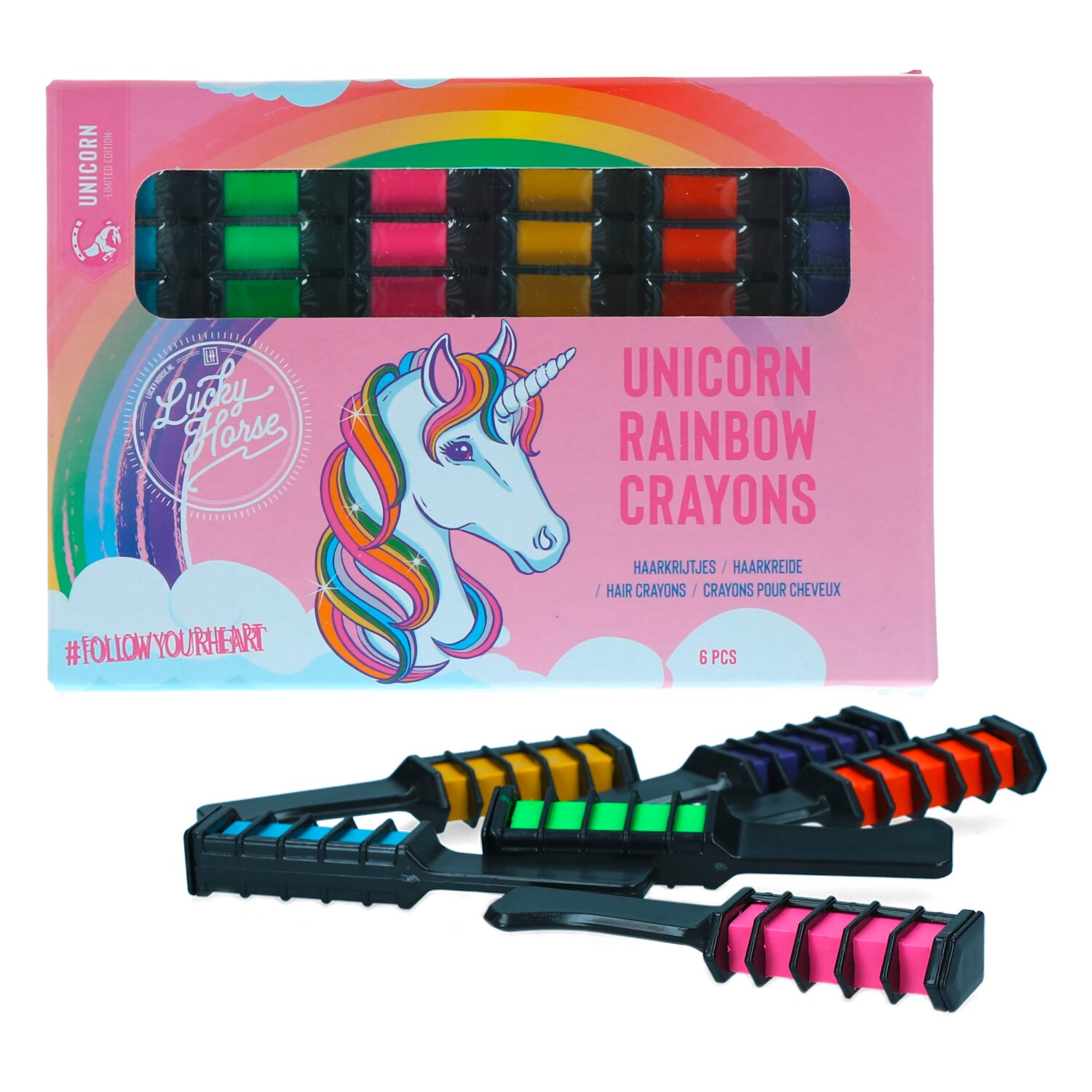 Regenbogenfarbige Kreide Lucky Horse Unicorn