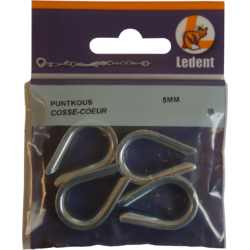 Puntkous 5 mm 4 stuks
