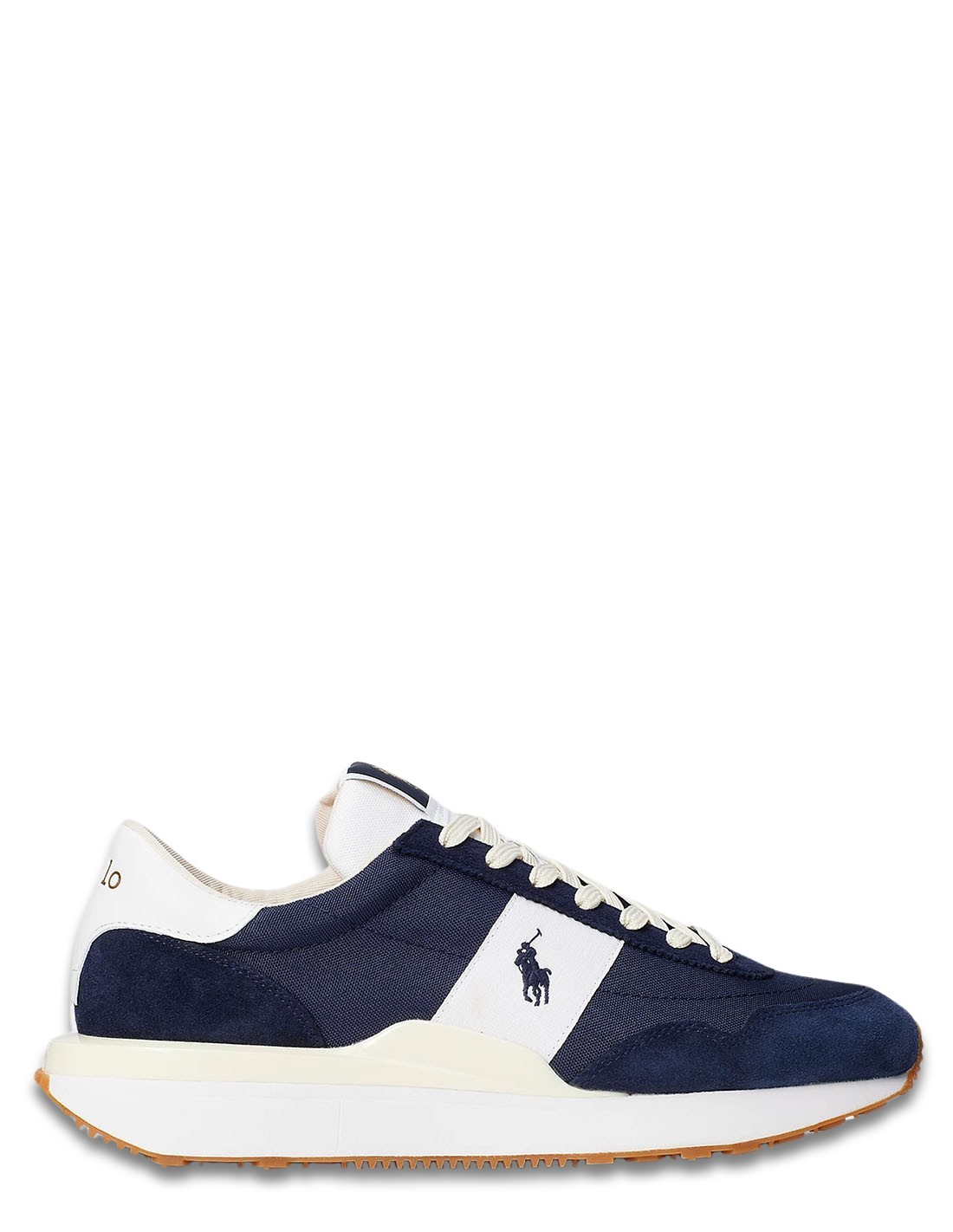 ralph lauren Baskets Homme Train 89 Bleu Marine/Blanc