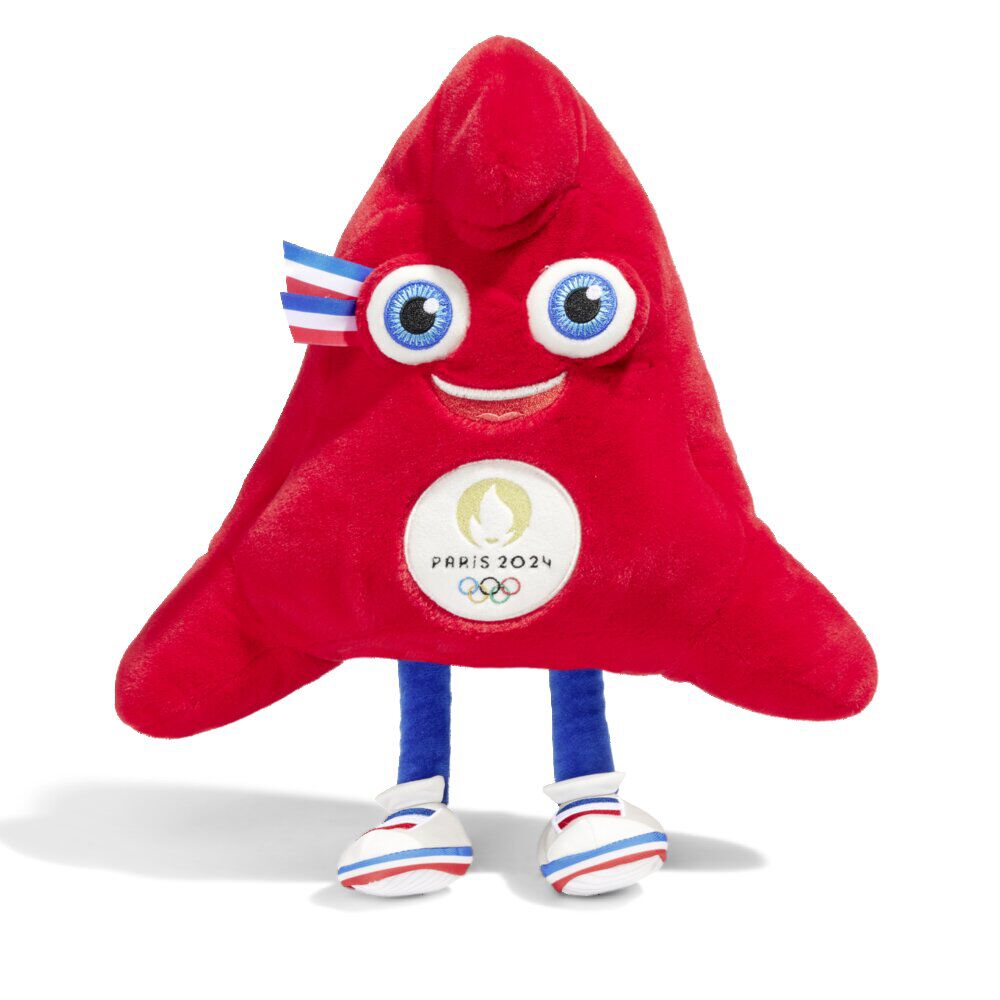 Peluche mascote JO Phryge jeux olympiques rouge