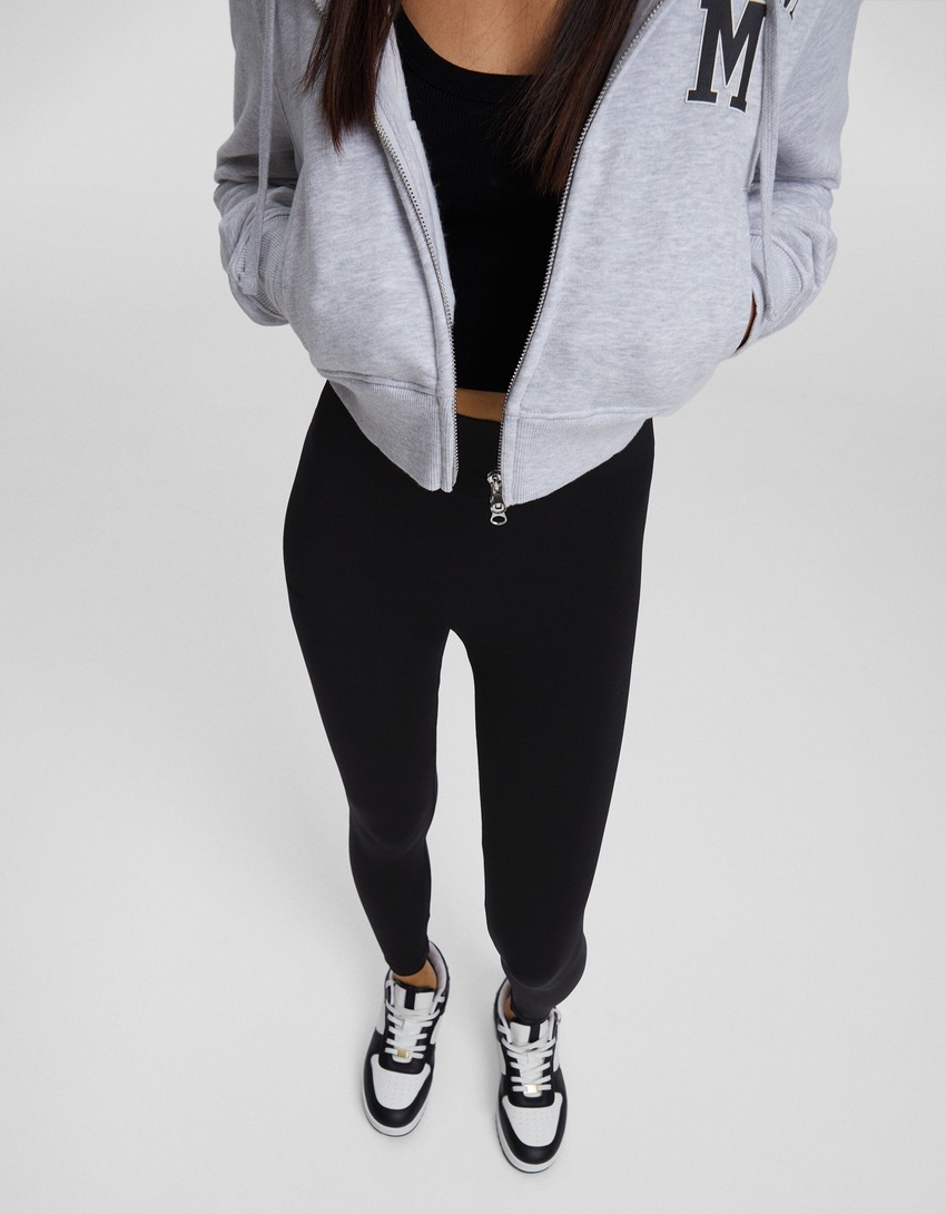 Leggings sem costura com efeito desbotado