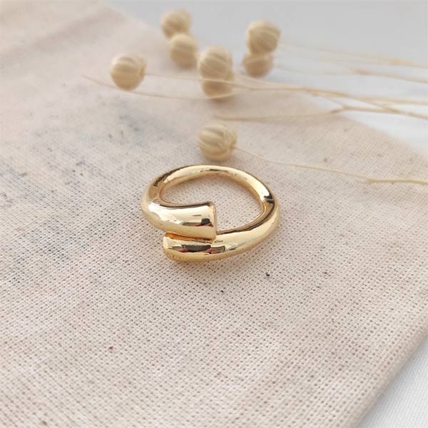Bague ajustable - Laiton plaqué or