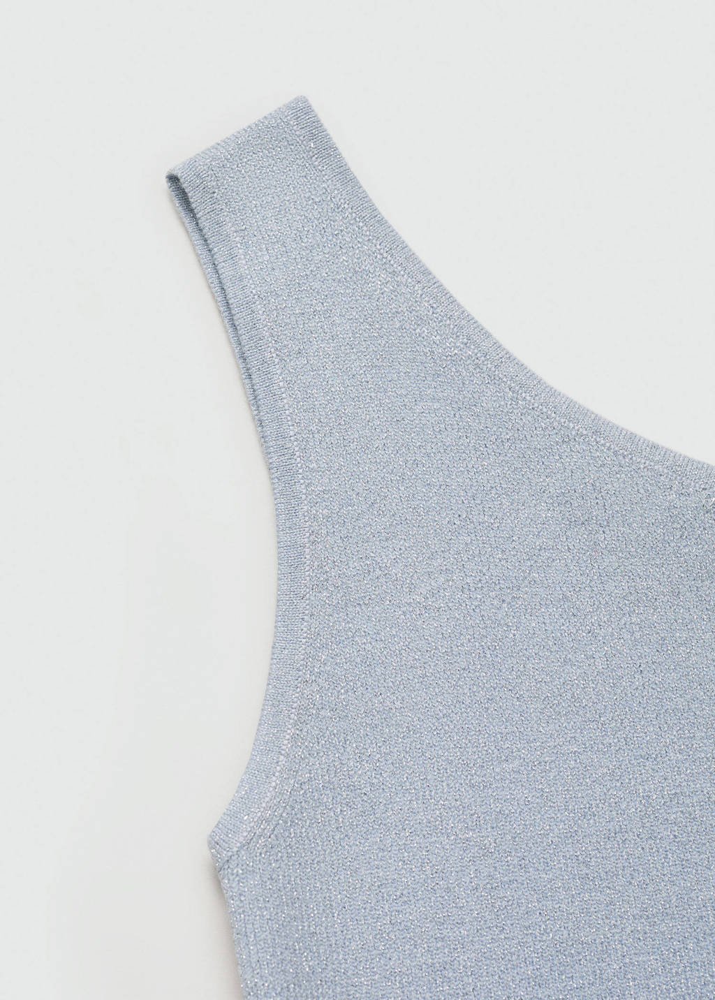 MANGO TEEN one shoulder top pastelblauw