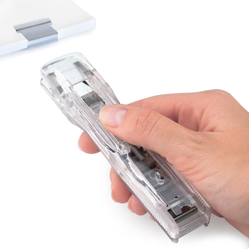 Pince distributrice de clips Supaclip® 40 Rapesco transparente + 25 clips an acier inoxydable