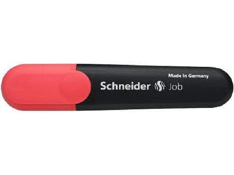 Schneider Textmarker Job Rot Leuchtmarker für Normal-, Kopier- und Faxpapier