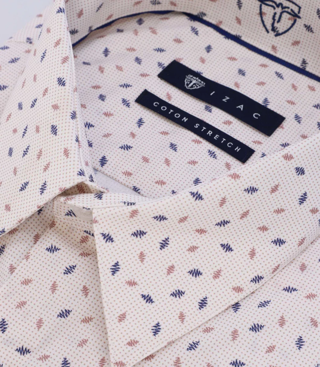 Chemise imprimée écru