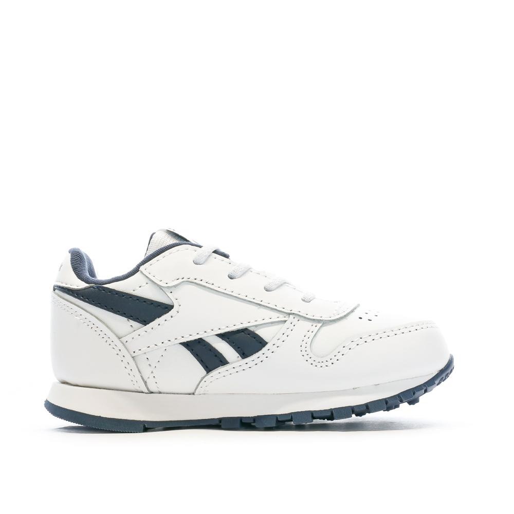 Reebok Baskets Blanches/Bleu Garçon Reebok Classic Leather 100069853