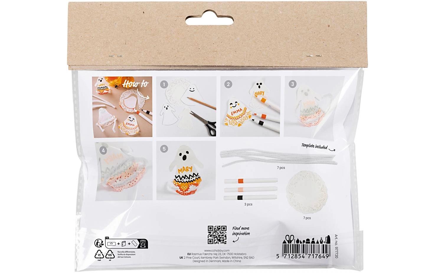 Bastelset Halloween Geister-TischkartenMini Kreativ Set