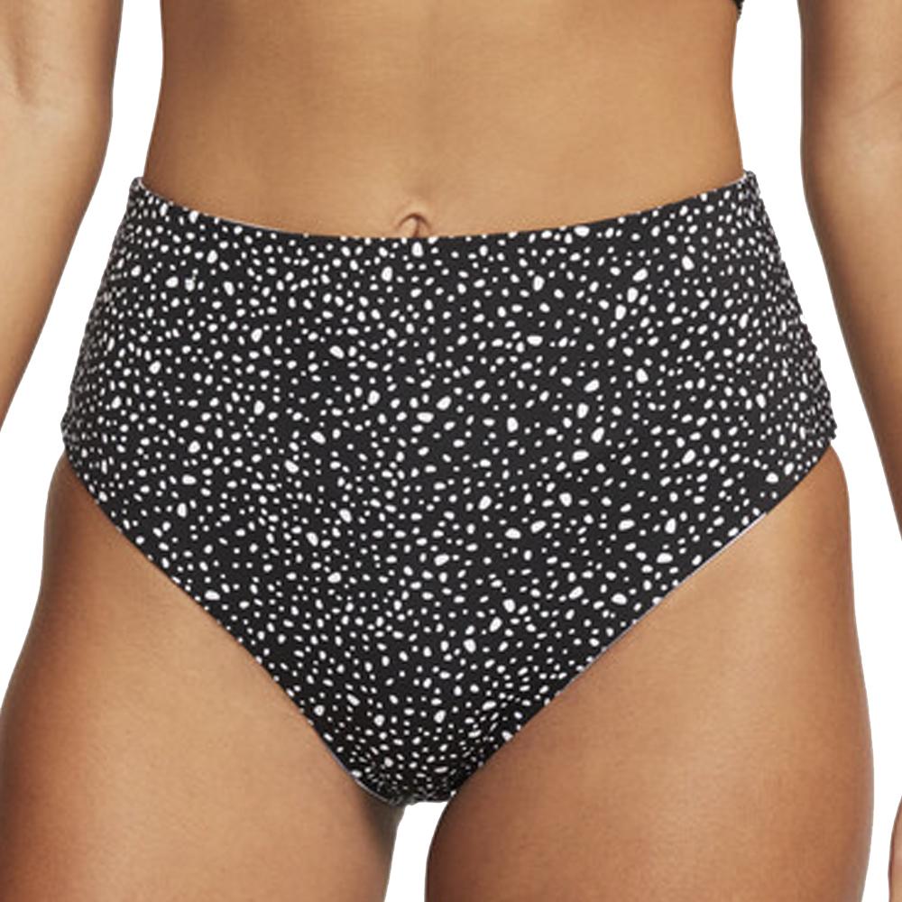 Nike Bas de maillot de bain Femme Noir/Blanc Nike Reversible High Waist Cheeky Bottom