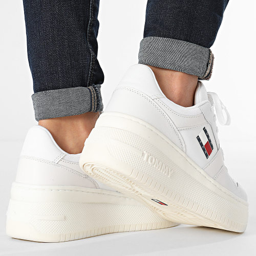 Baskets Femme Retro Basket Flatform 2536 White