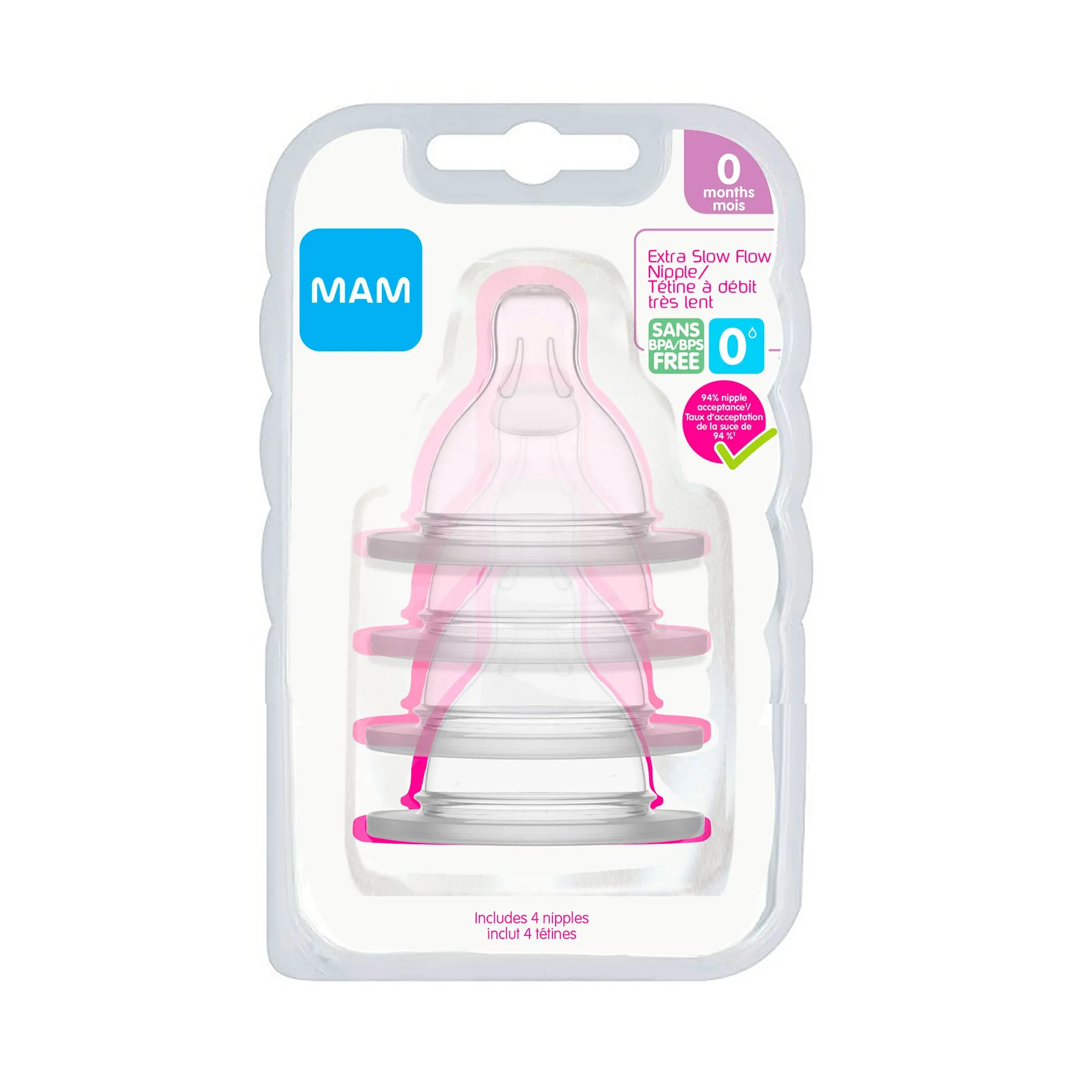Mam Baby Tétines (4) 0mois - Niveau 0