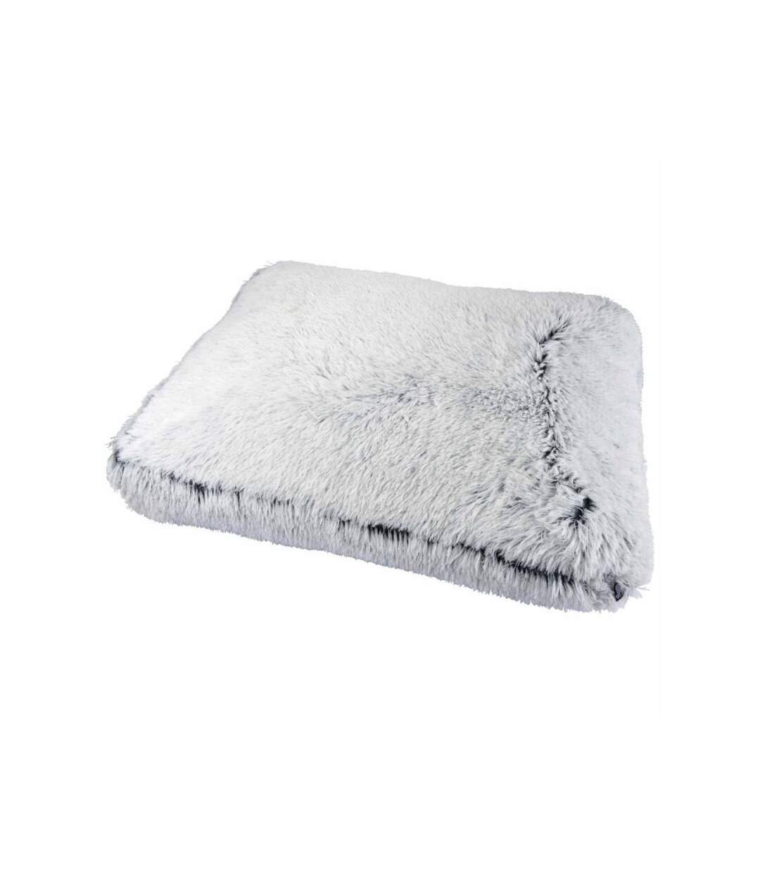 Paris Prix - Coussin Pour Chien & Chat fluffy 100cm Blanc Chiné