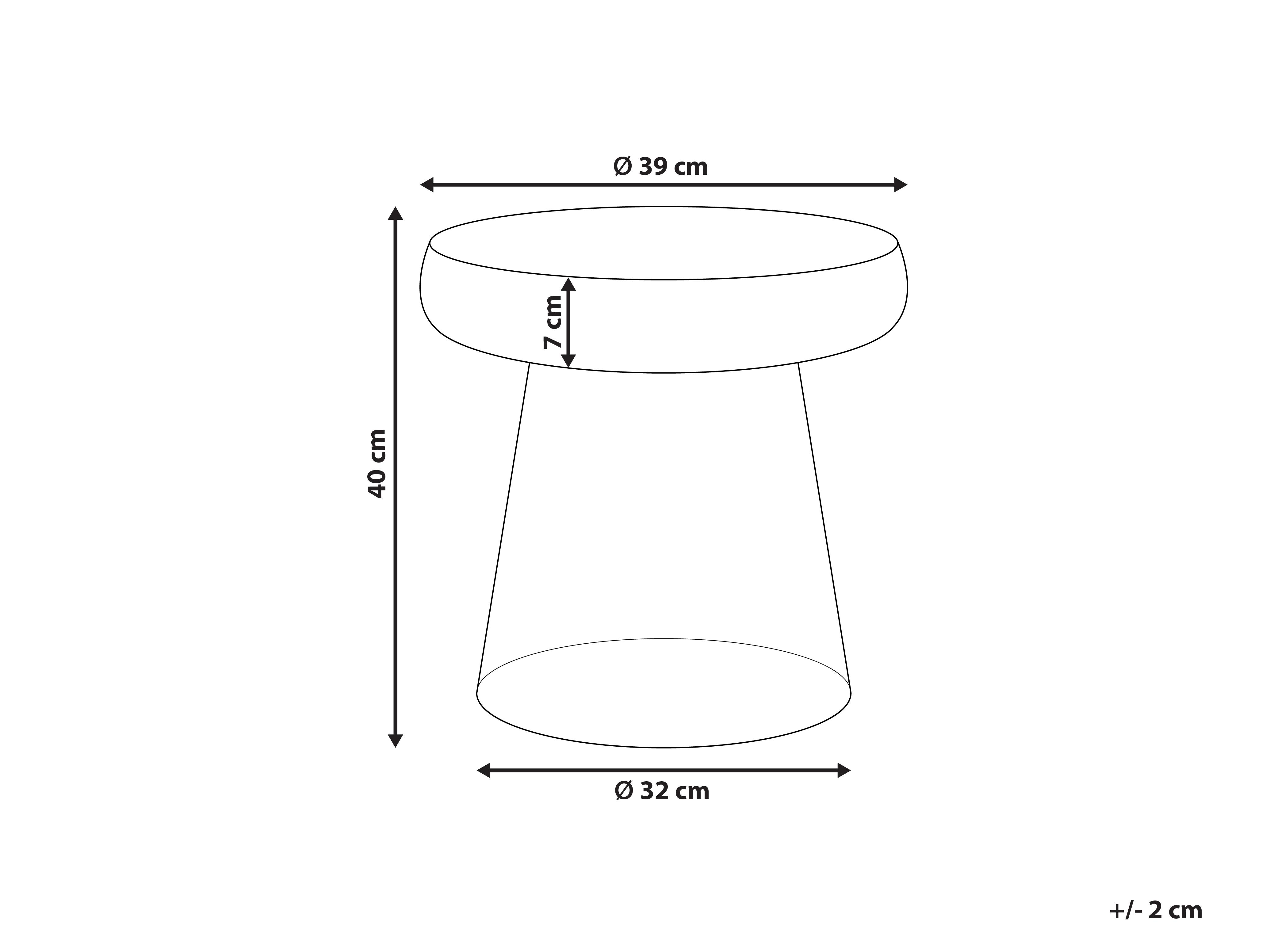 Bijzettafel CALDERA Glas Grijs