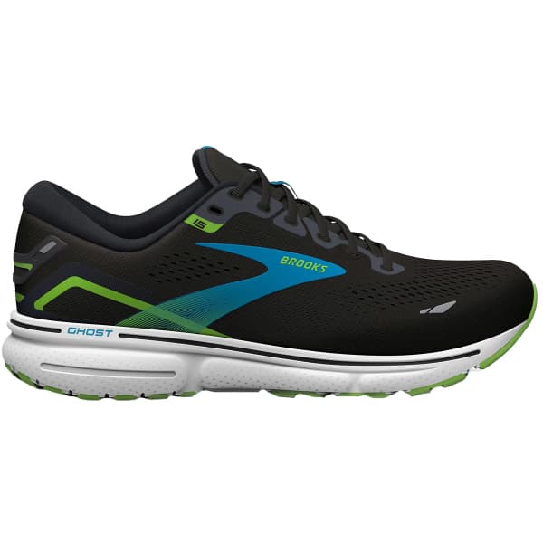 Chaussure running BROOKS GHOST 15 BLACK/HAWAIIAN OCEAN/GREEN
