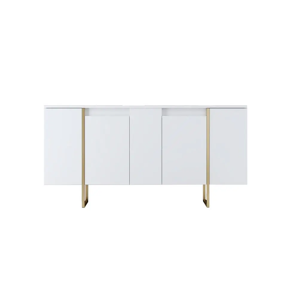CALICOSY - Dressoir LUXE - Wit/goud - 80x160x35 cm