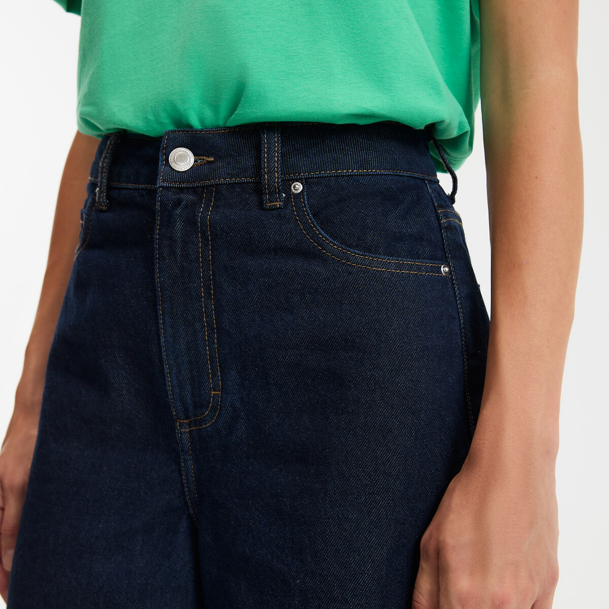 COLEÇÕES LA REDOUTE<br>Calças jeans extra grandes, cintura alta
