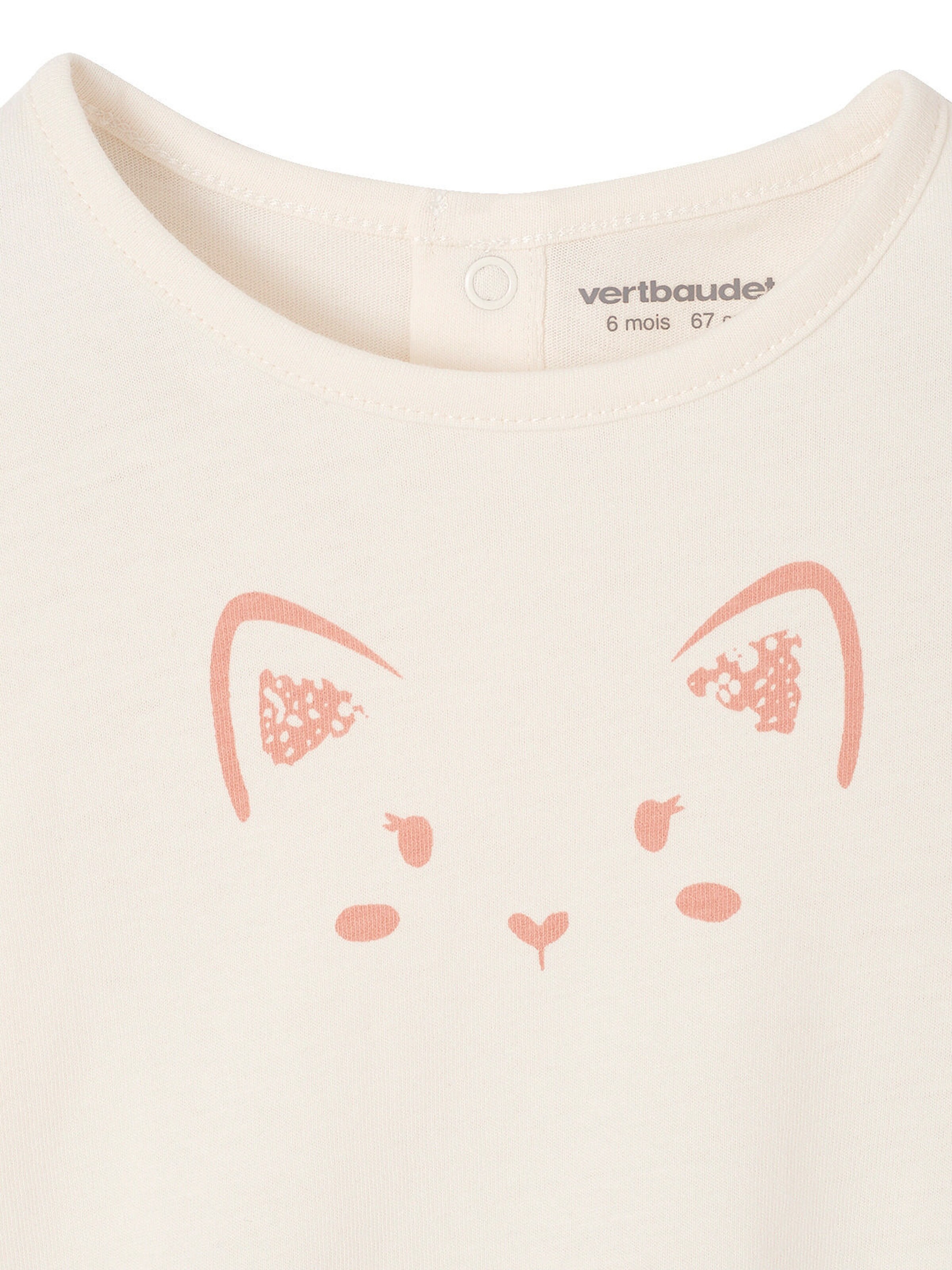 Vertbaudet 2er-Pack Baby Shirts mit Print BASIC pudrig rosa