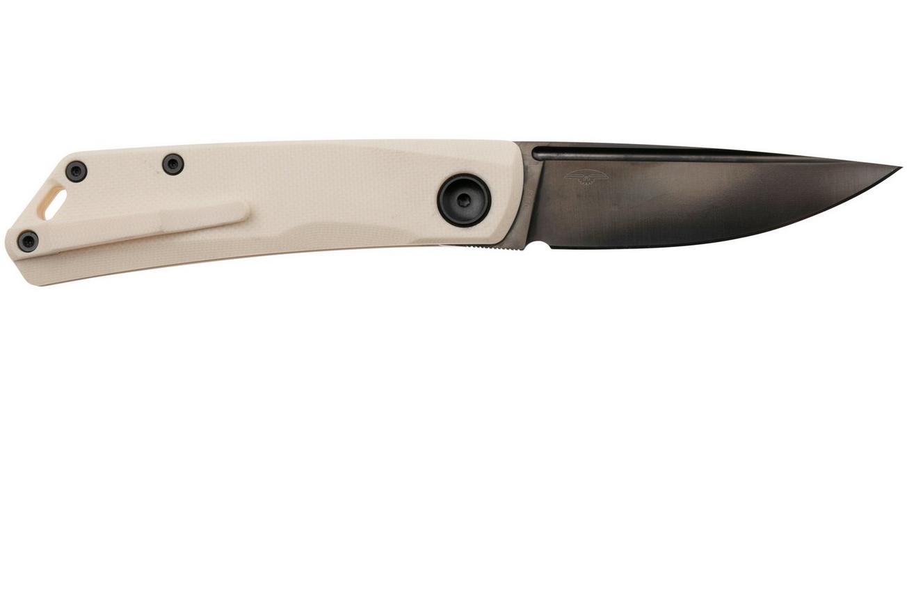 Real Steel Luna Lux 7001Z2, Black DLC K110, Ivory G10 zakmes, Poltergeist design
