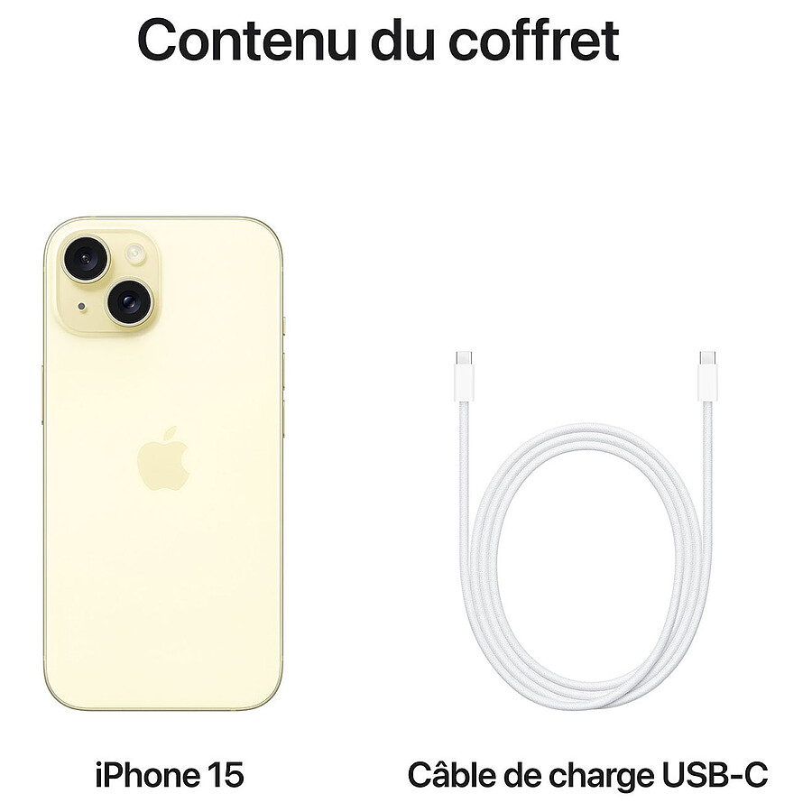 Apple iPhone 15 Jaune - 512 Go