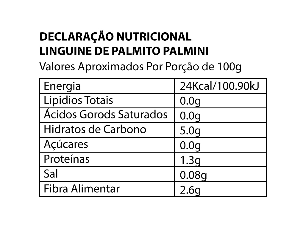 LINGUINE DE PALMITO PALMINI 338G