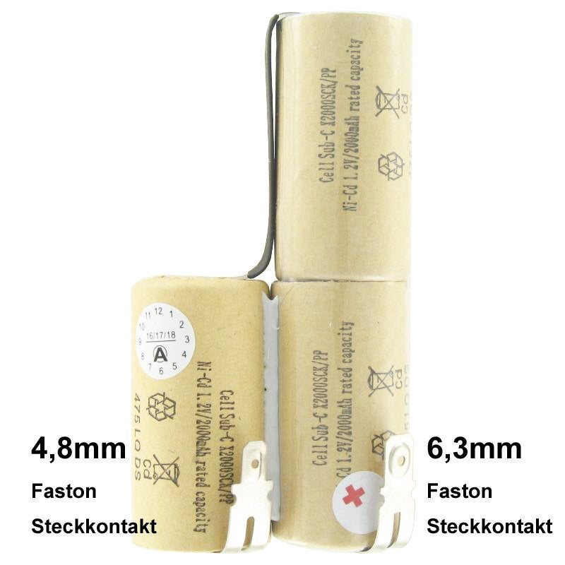 Accu geschikt voor de Bosch AGS 8 accu, AGS 8-ST, AGS 50, 3,6 volt, 2000mAh