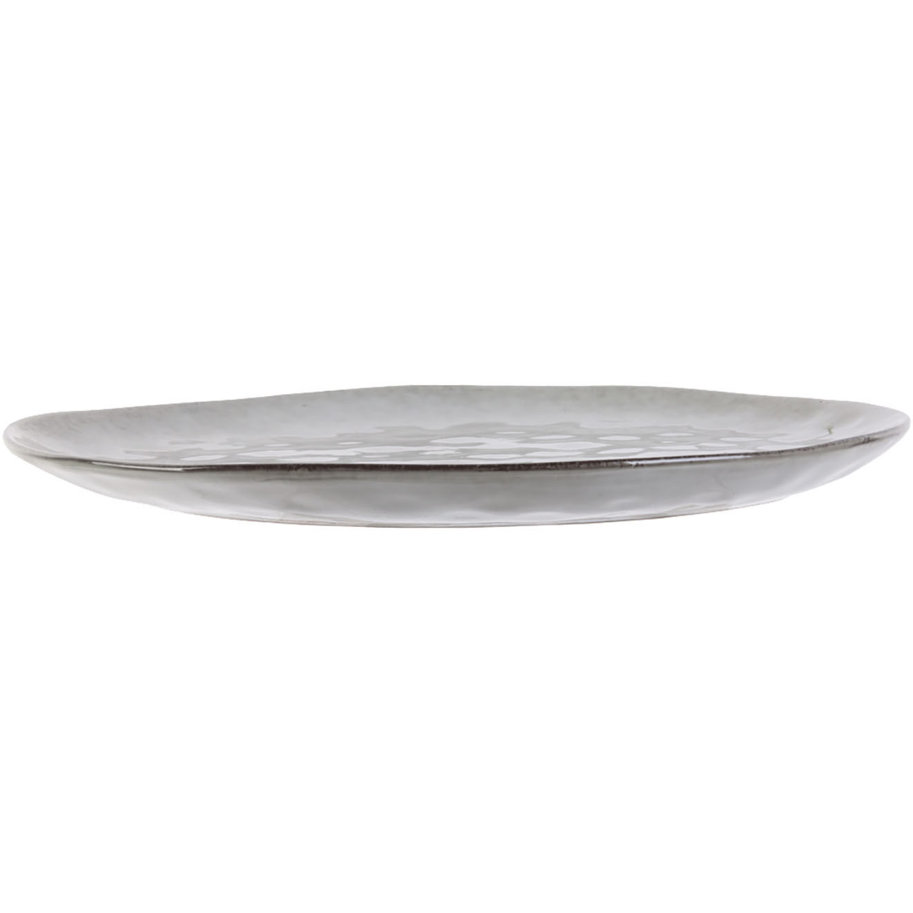 Home Deco Factory 6 Assiettes galet Au Grès du temps grises - D.27.5 cm