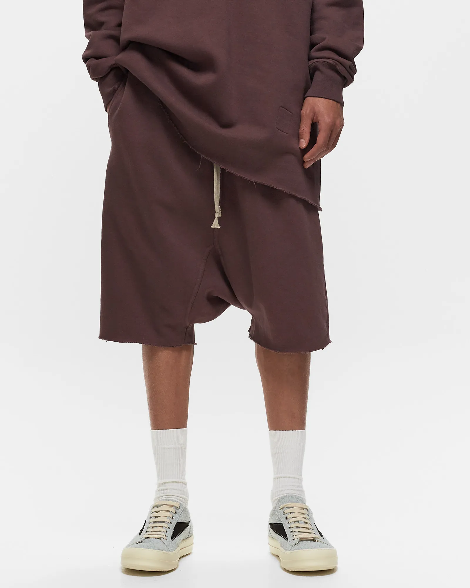 Rick Owens DRKSHDW KNIT SWEAT SHORTS - GIMP DRAWSTRING PODS