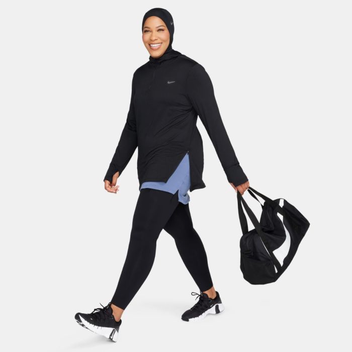 Nike Dame Jakker Dri-FIT Swift Element UV Hooded Half Zip Jacket Sort