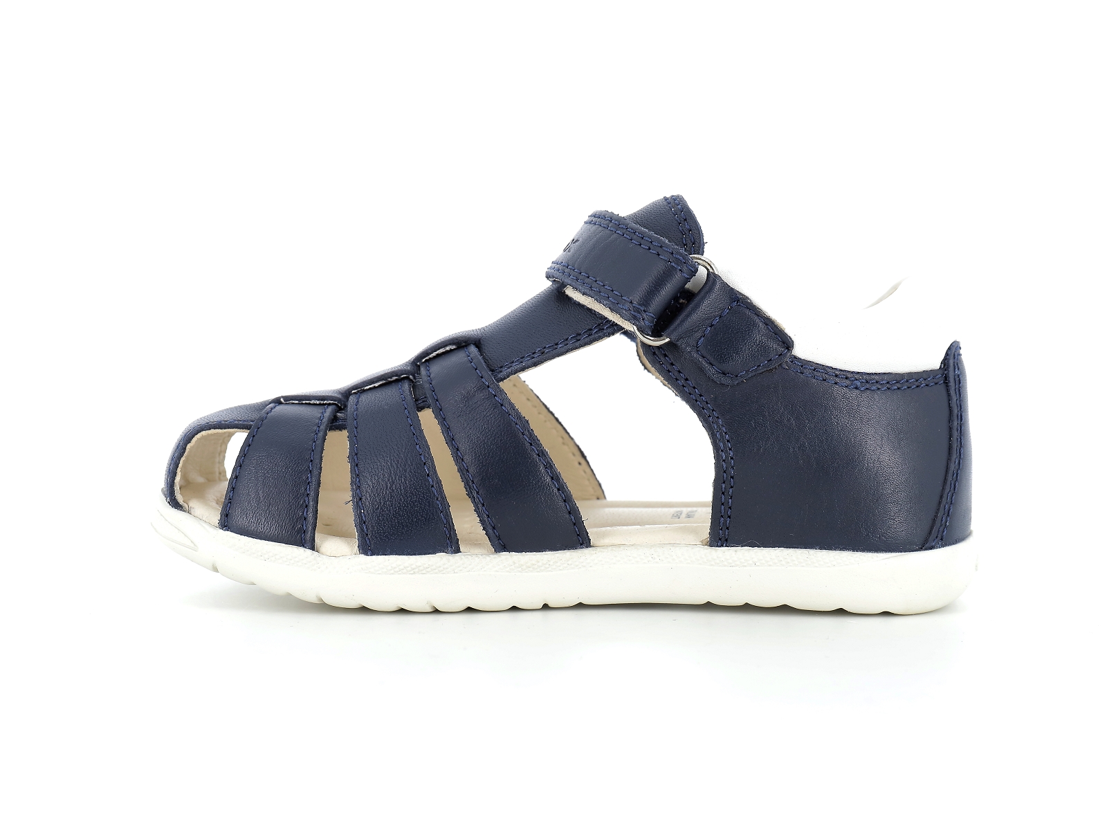 Geox-SANDAL MACCHIA BOY-B254VA Cuir Marine