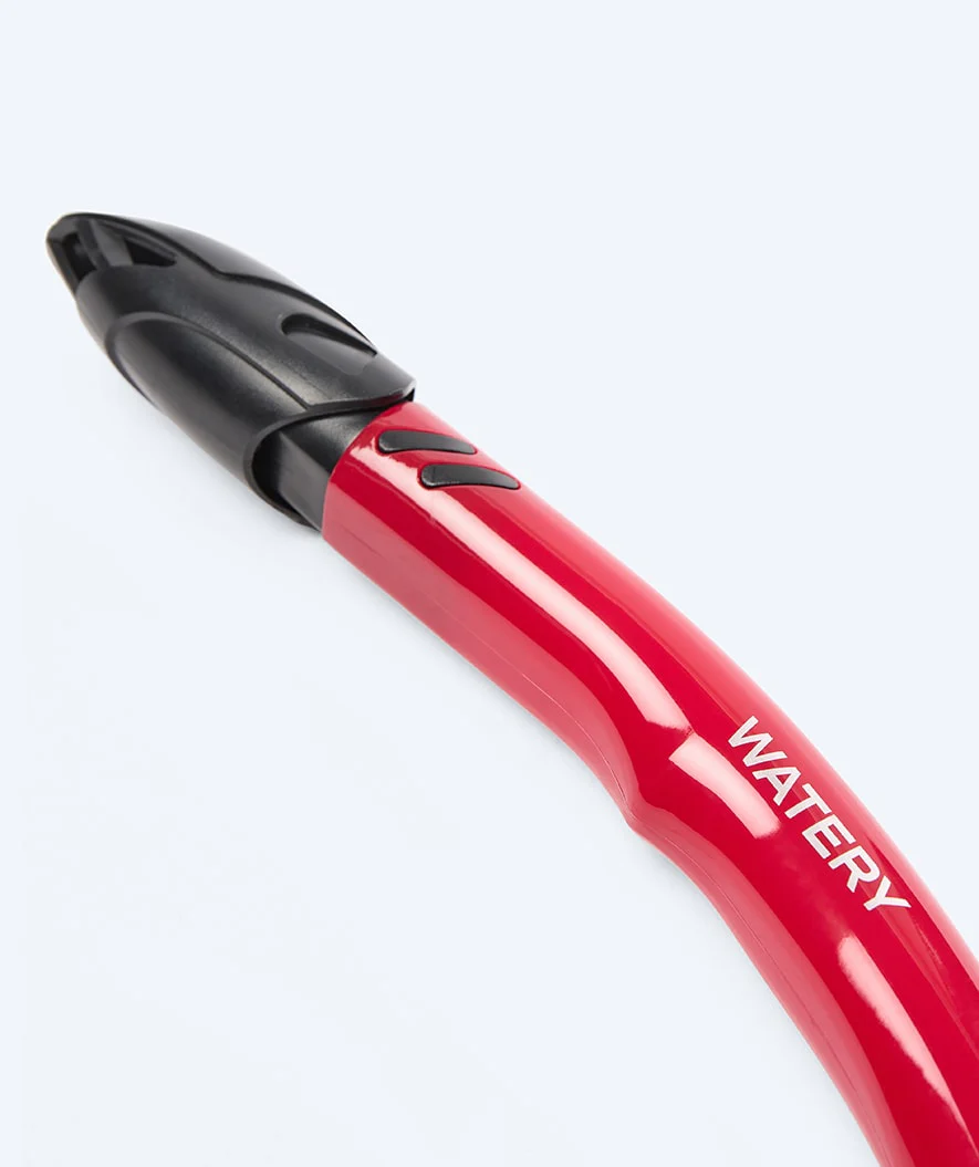 Watery semi-dry snorkel til voksne - Hudson - Rød