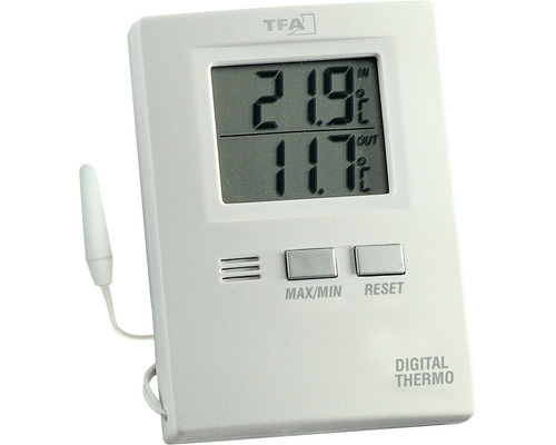 TFA digitale binnen-/buitenthermometer inclusief batterij