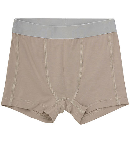 Minymo Boxershorts - 2er-Pack - Viskose - Einfach Taupe