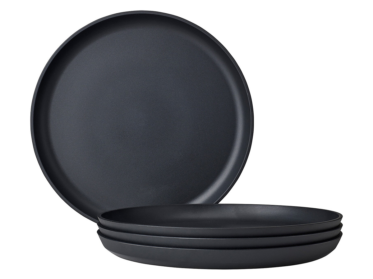 Mepal Silueta 230 mm set van 4 Ontbijtborden - Black