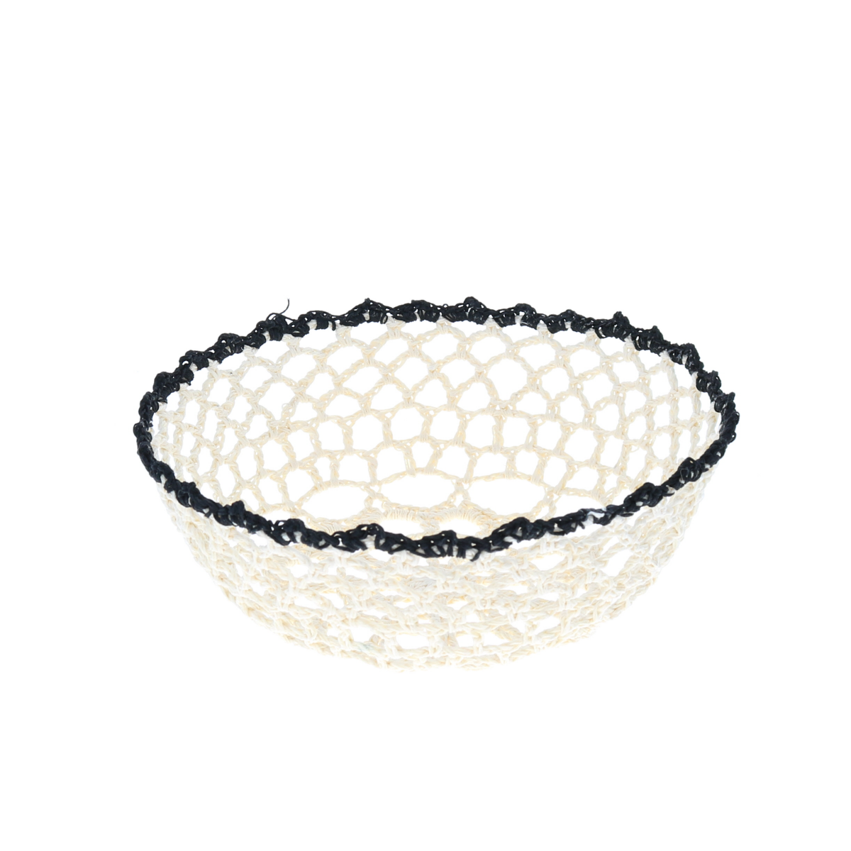 Petit panier rond bord noir  Atelier jasmin