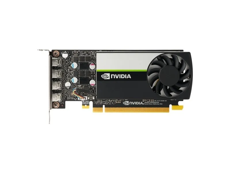 NVIDIA T1000 - grafikkort - T1000 - 4 GB GDDR6 - PCIe 3.0 x16 lavprofil - 4 x Mini DisplayPort