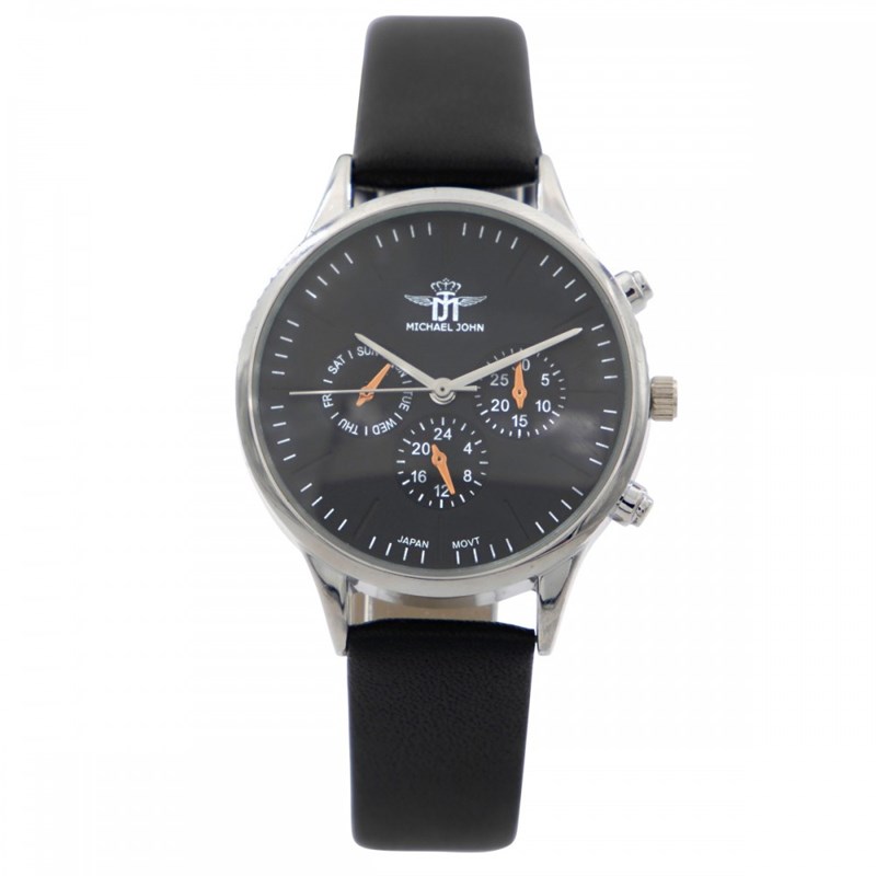 Montre Femme M. JOHN bracelet Cuir Noir