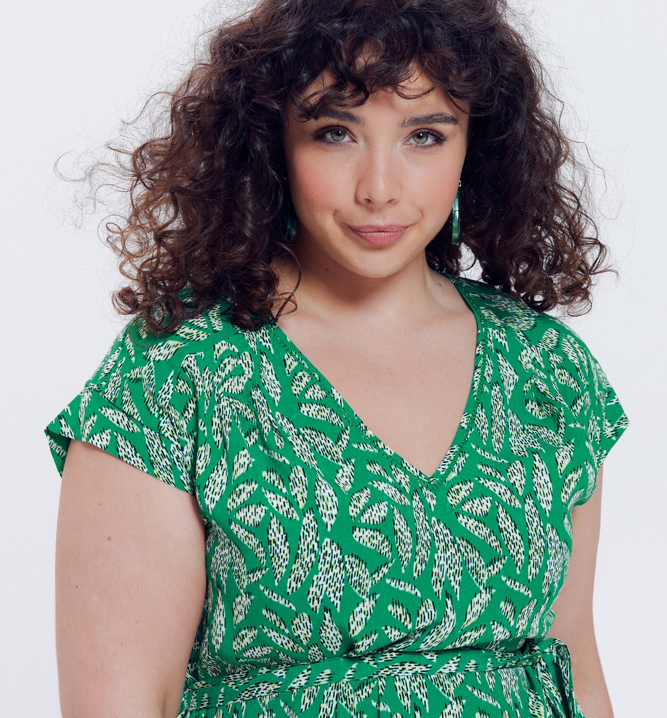 Robe courte imprimée Femme - Imprimé vert
